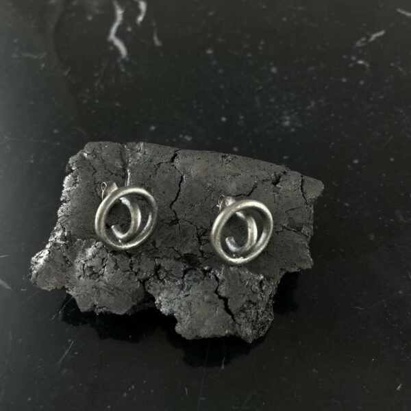 aretes de plata oxidada